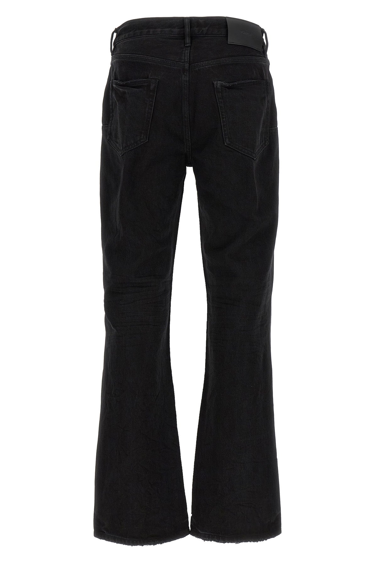 p026 lancer rip used-effect garment-dyed cotton denim jeans