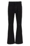 p026 lancer rip used-effect garment-dyed cotton denim jeans