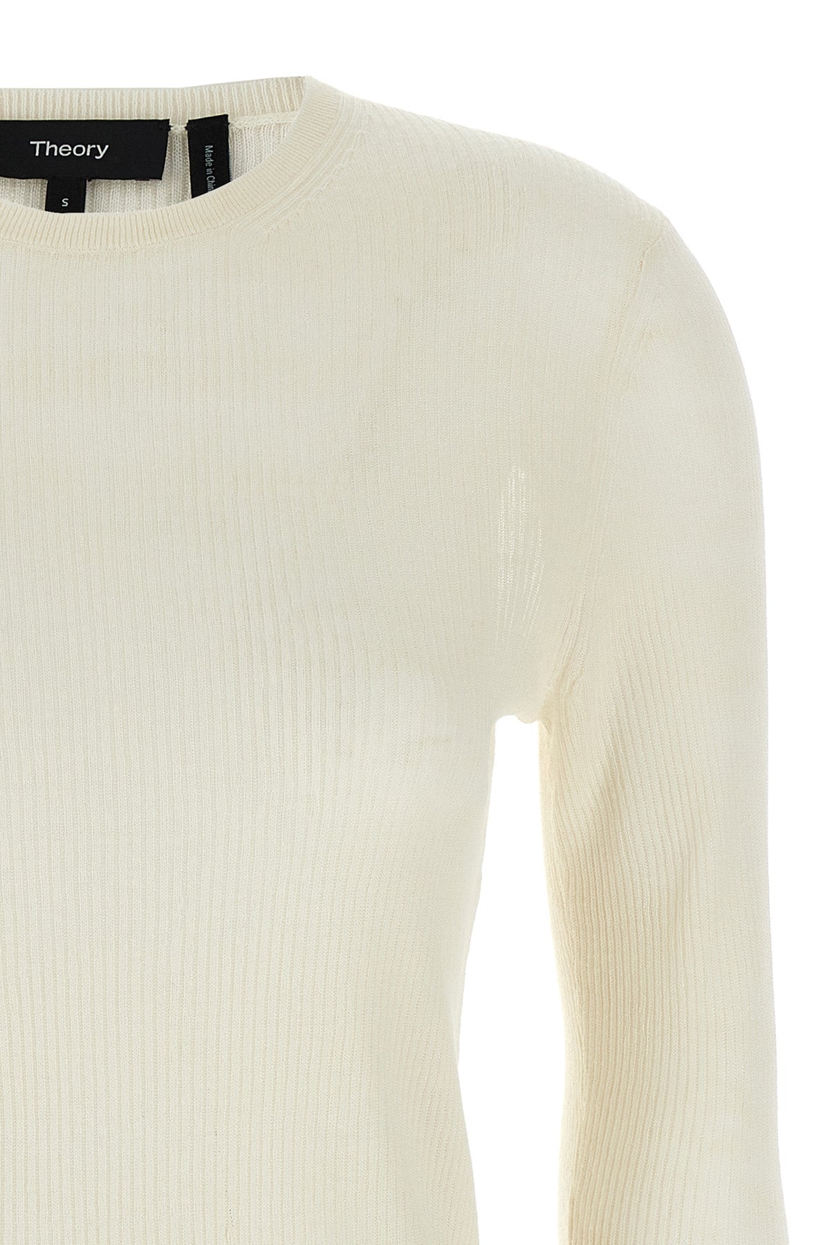 ribbed linen and viscose blend sweater