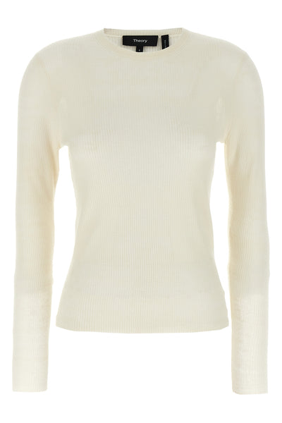 ribbed linen and viscose blend sweater