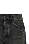 p059 kamari bermuda shorts in used-effect garment-dyed cotton denim