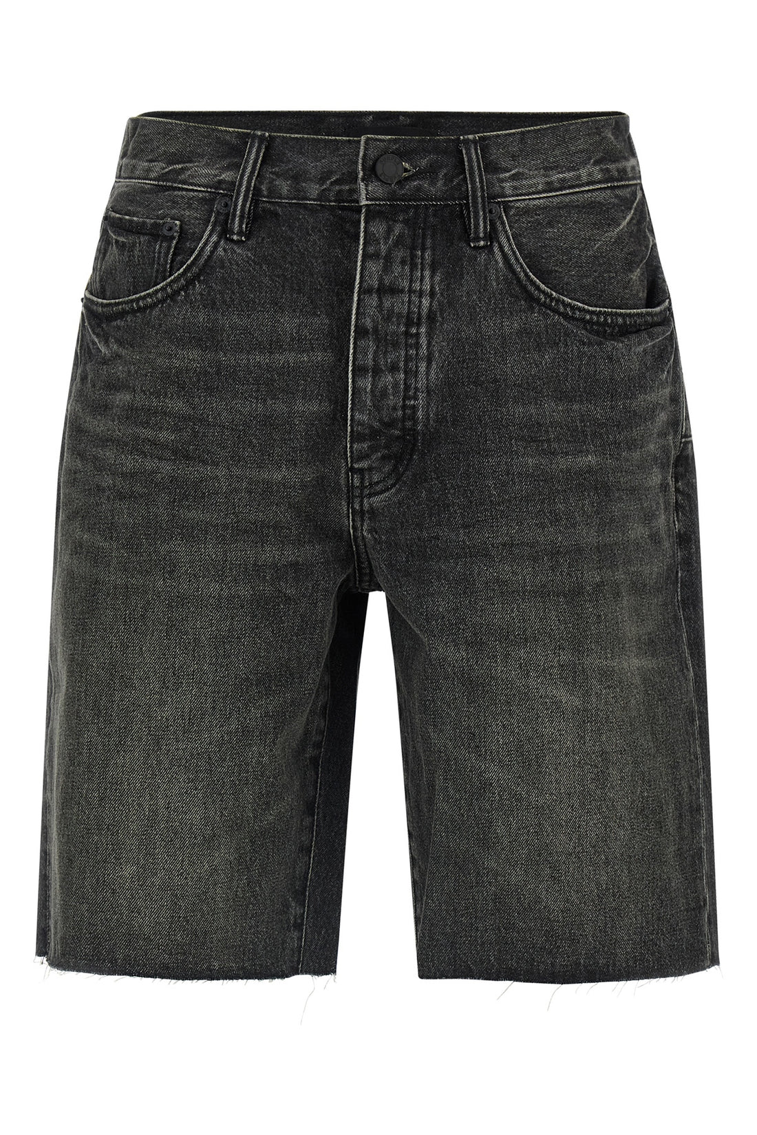 PURPLE 32 p059 kamari bermuda shorts in used-effect garment-dyed cotton denim