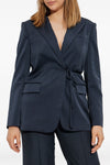 city twill double-breasted blazer