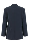 city twill double-breasted blazer