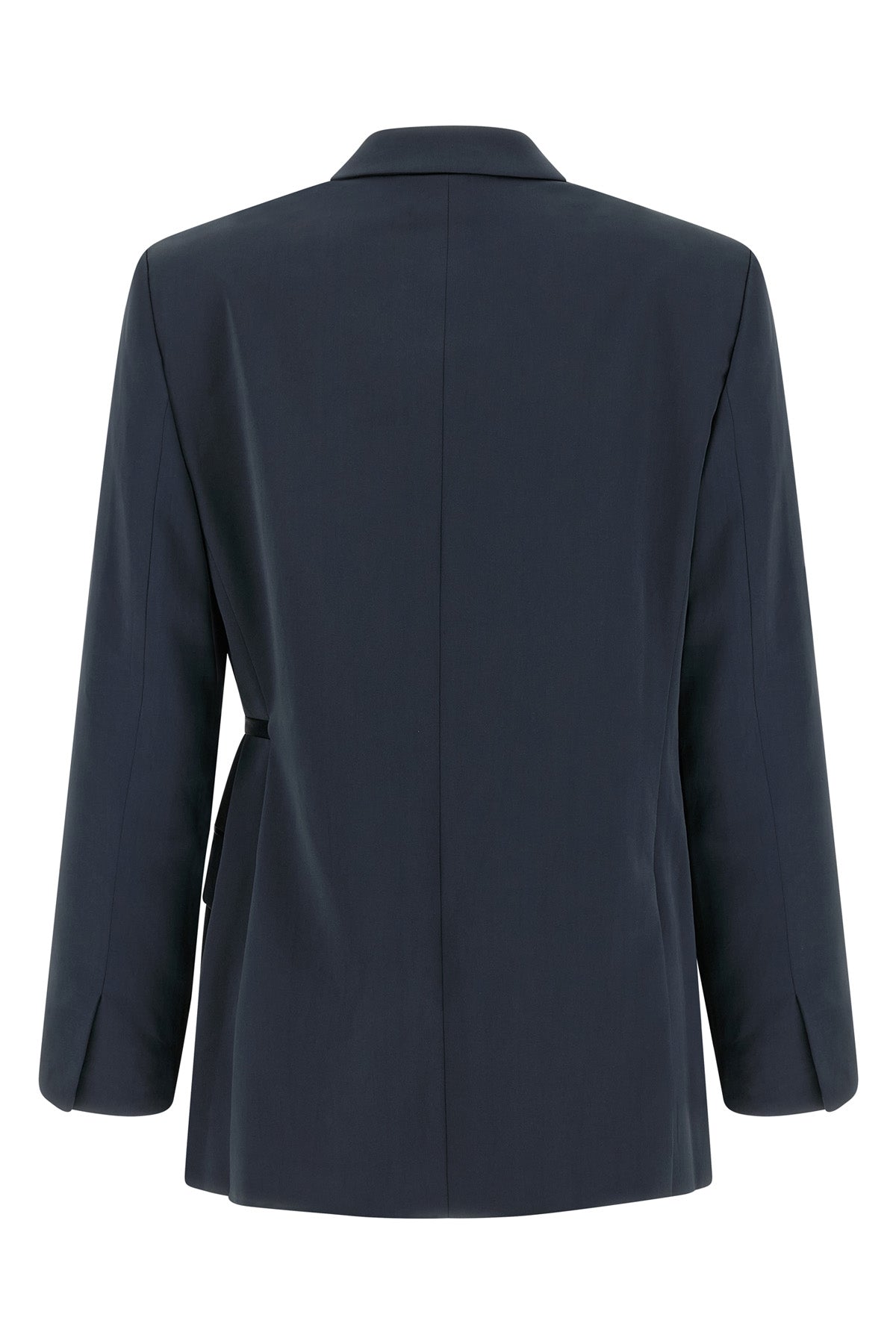 city twill double-breasted blazer