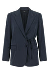 city twill double-breasted blazer
