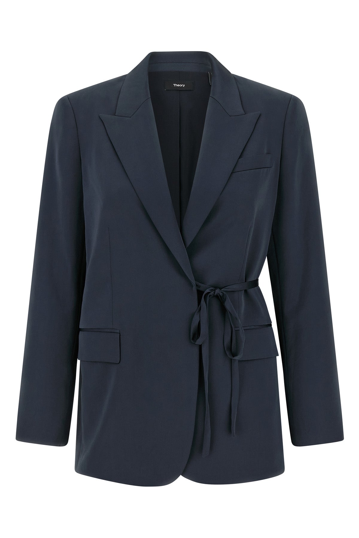 city twill double-breasted blazer