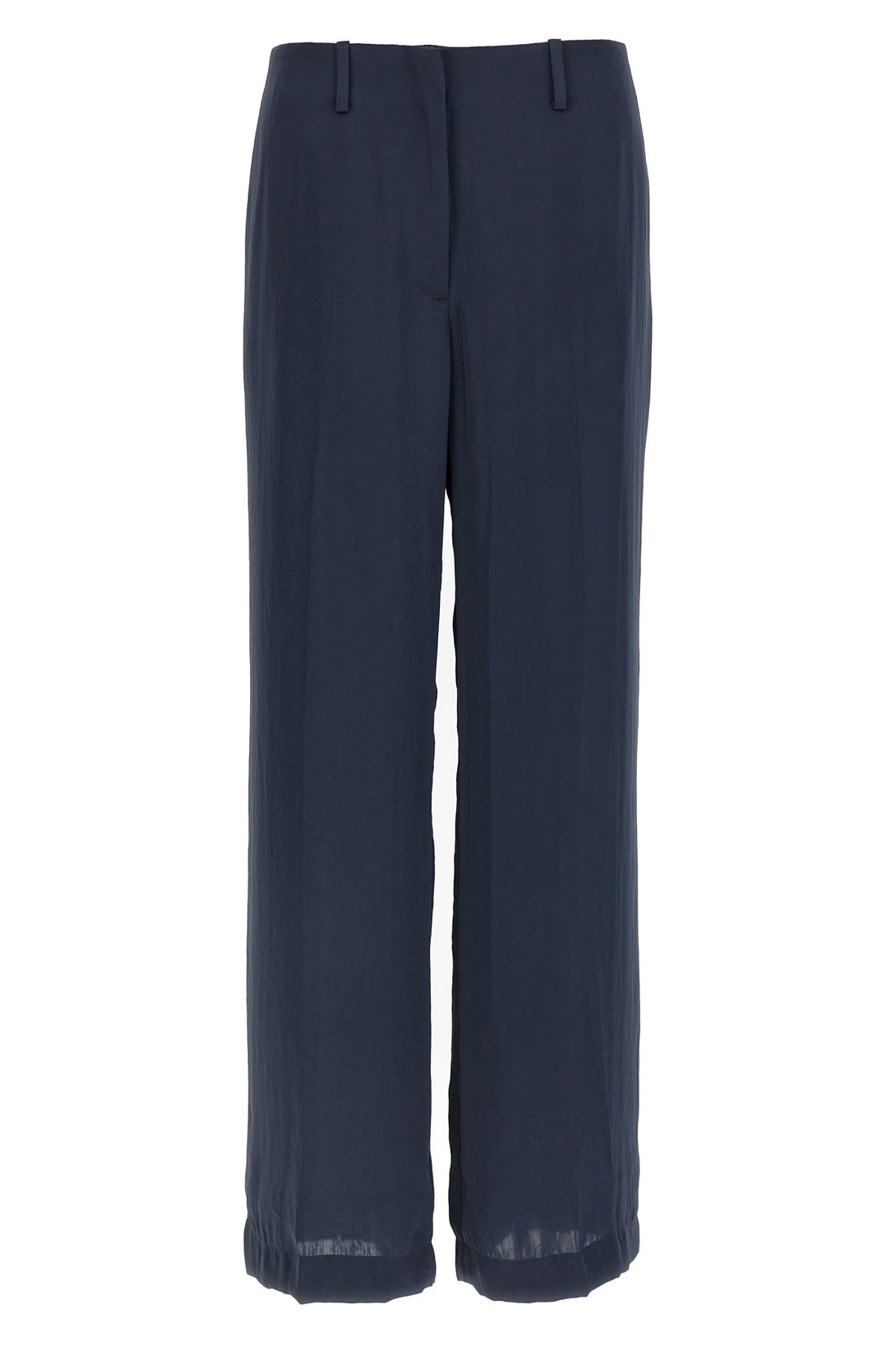 THEORY 2 wrinkled silk-effect fabric trousers