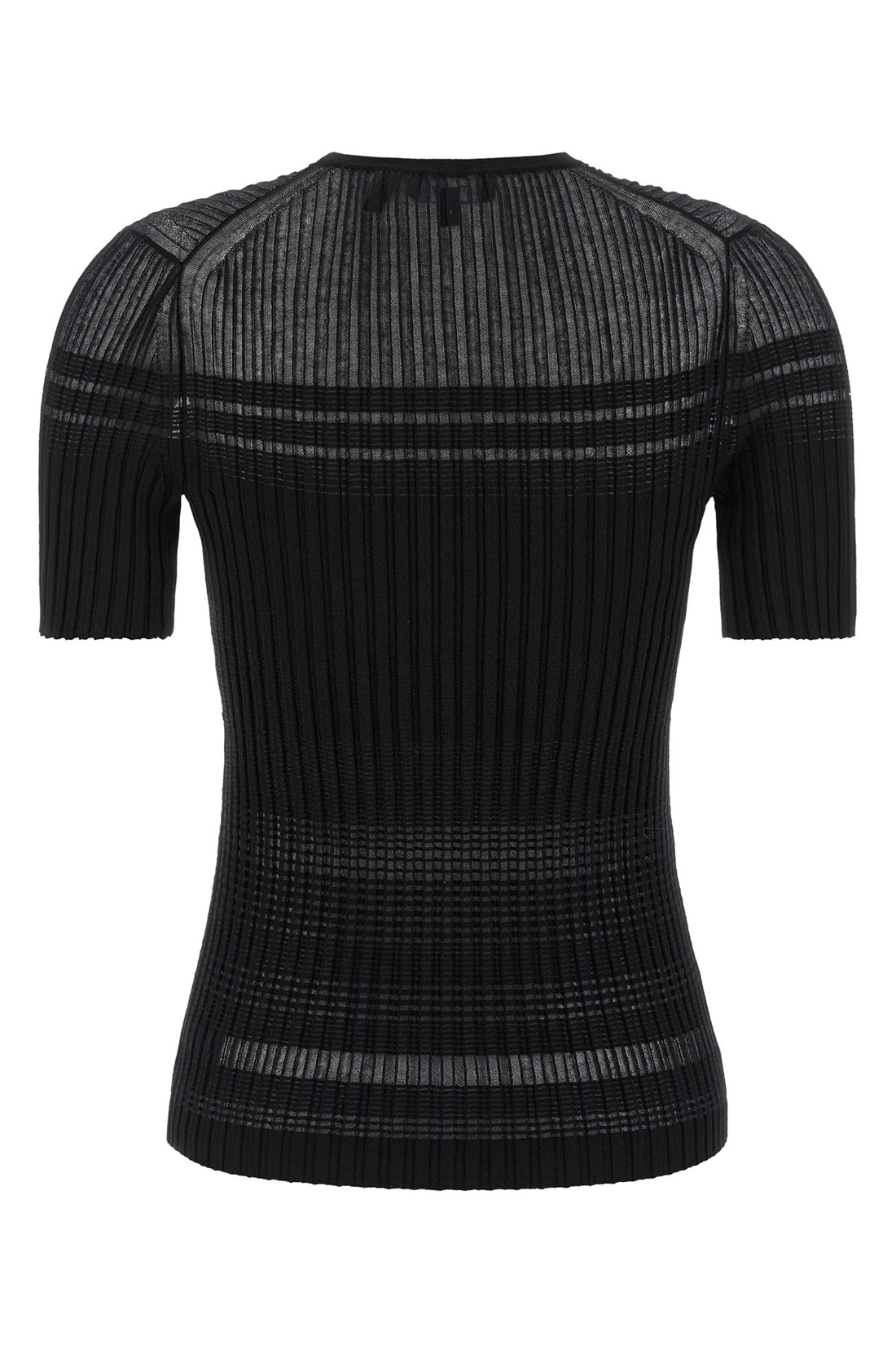 THEORY L super stretch ribbed viscose and cotton blend t-shirt