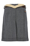 striped wool skirt