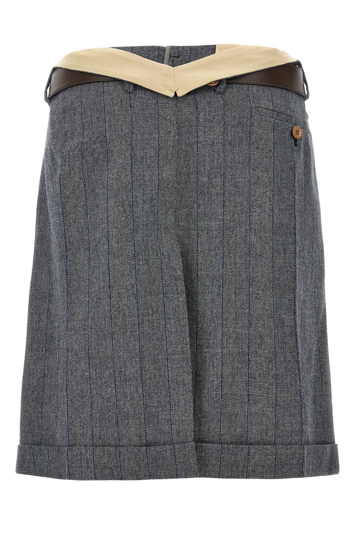 striped wool skirt