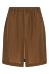 pradas double layer midi skirt in pure virgin wool redefines the codes of class