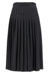 pleated wool midi skirt