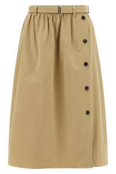 panama old cotton midi skirt