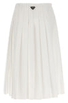 cotton poplin midi skirt