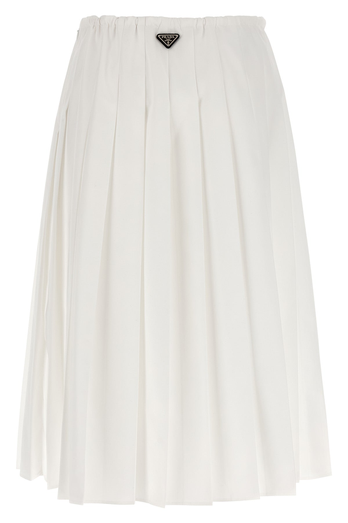 cotton poplin midi skirt