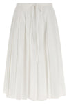 cotton poplin midi skirt
