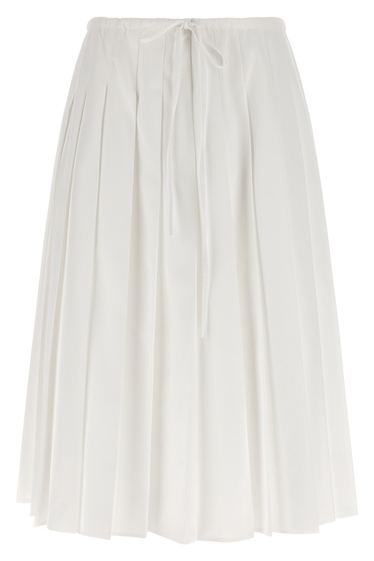 cotton poplin midi skirt