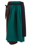 midi skirt made of panels of different fabrics