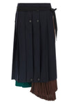 midi skirt made of panels of different fabrics
