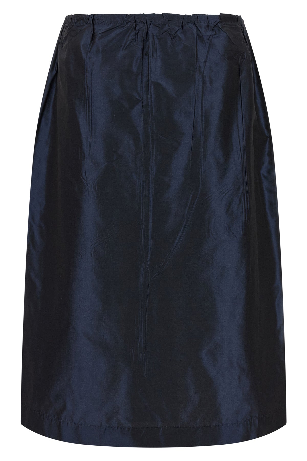 midi skirt in taffeta ruffled effect
