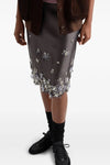 silk and wool blend skirt