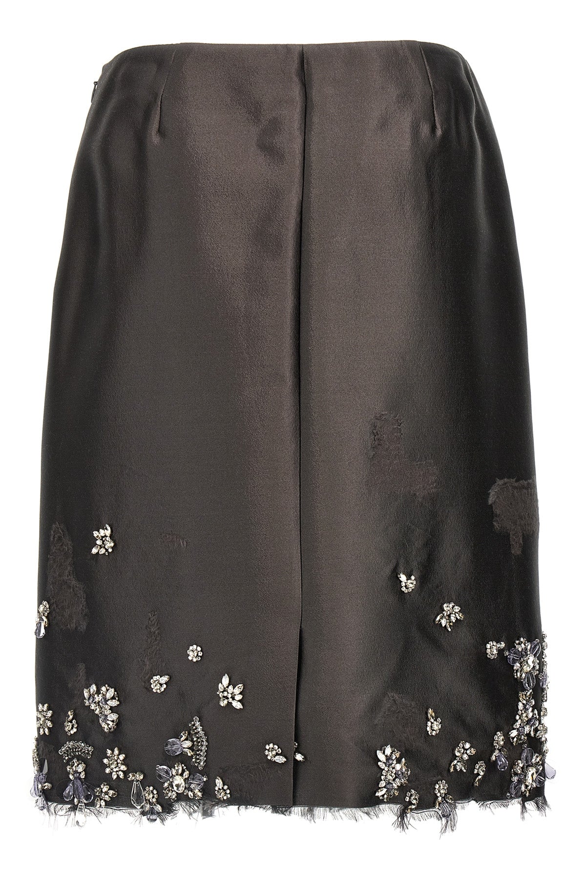 silk and wool blend skirt