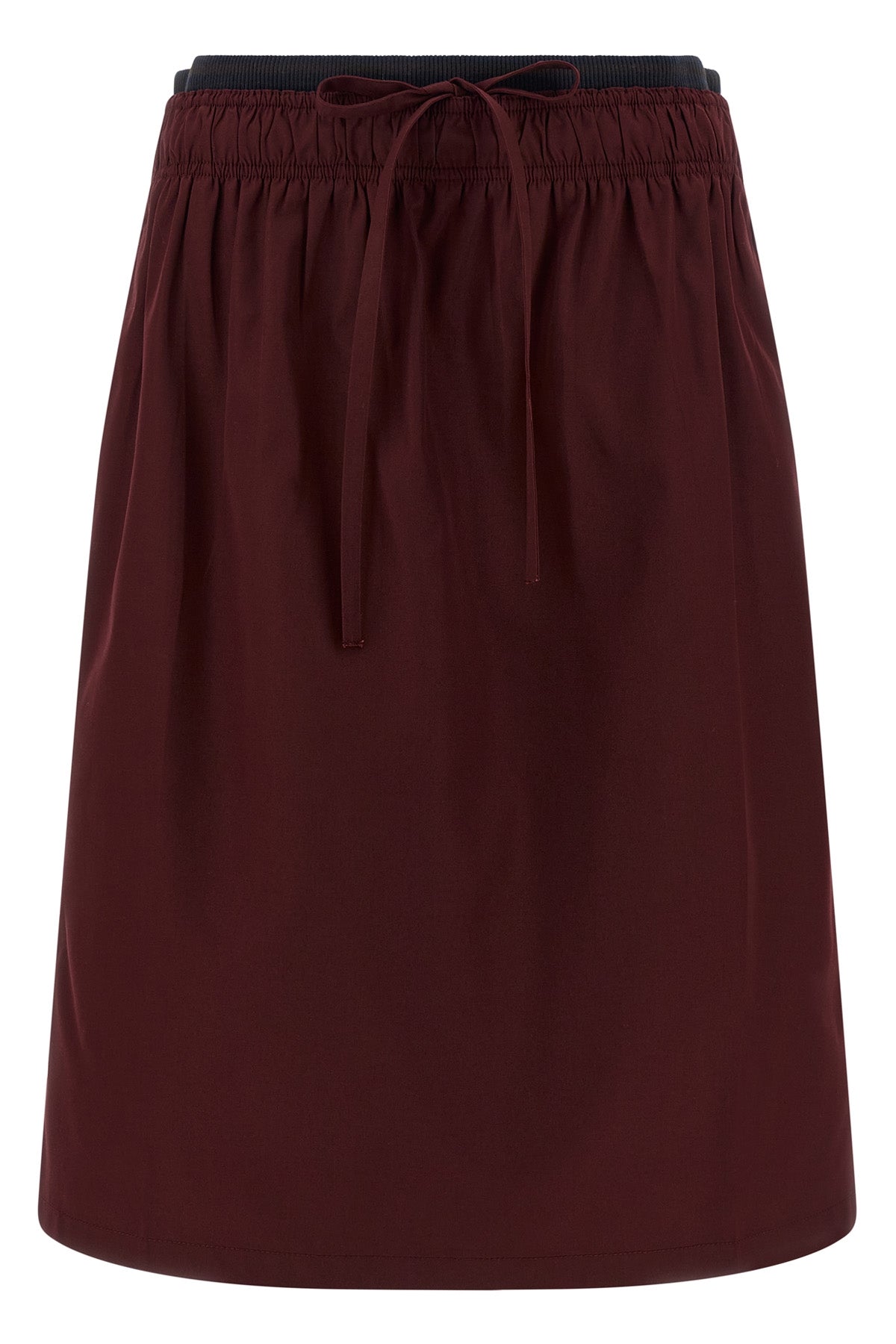 midi skirt in poplin