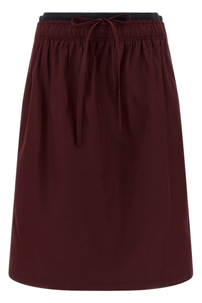 midi skirt in poplin