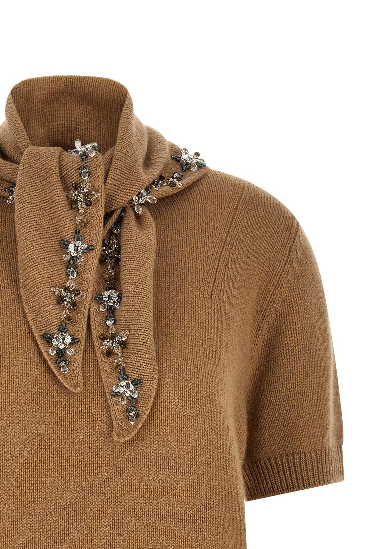 the prada short-sleeved sweater redefines luxury knitwear through sophisticated