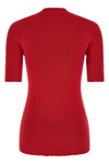 the prada pure virgin wool sweater is distinguished by a ribbed workmanship that