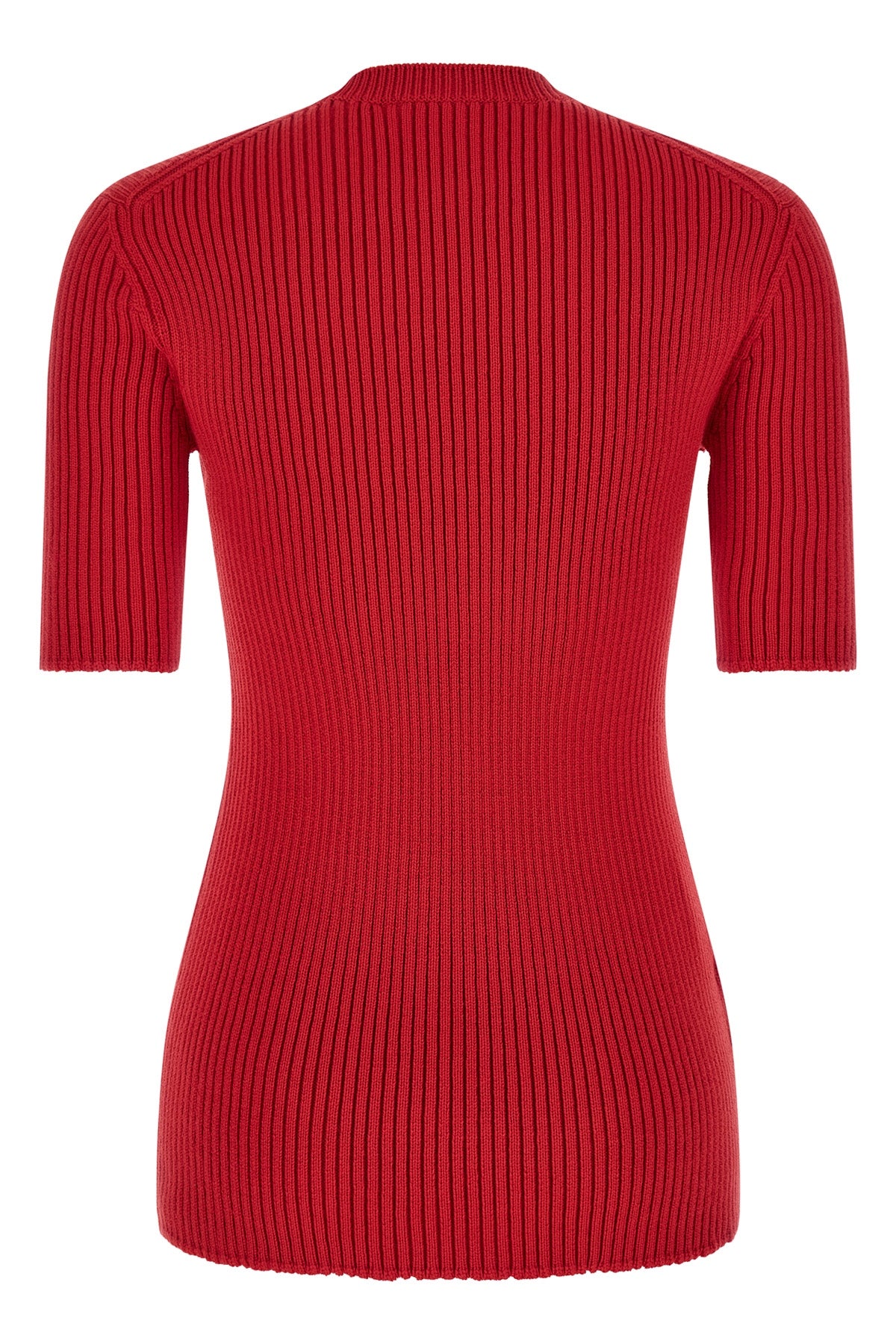 the prada pure virgin wool sweater is distinguished by a ribbed workmanship that