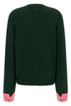 the prada crew neck sweater redefines the codes of classic knitwear through a co