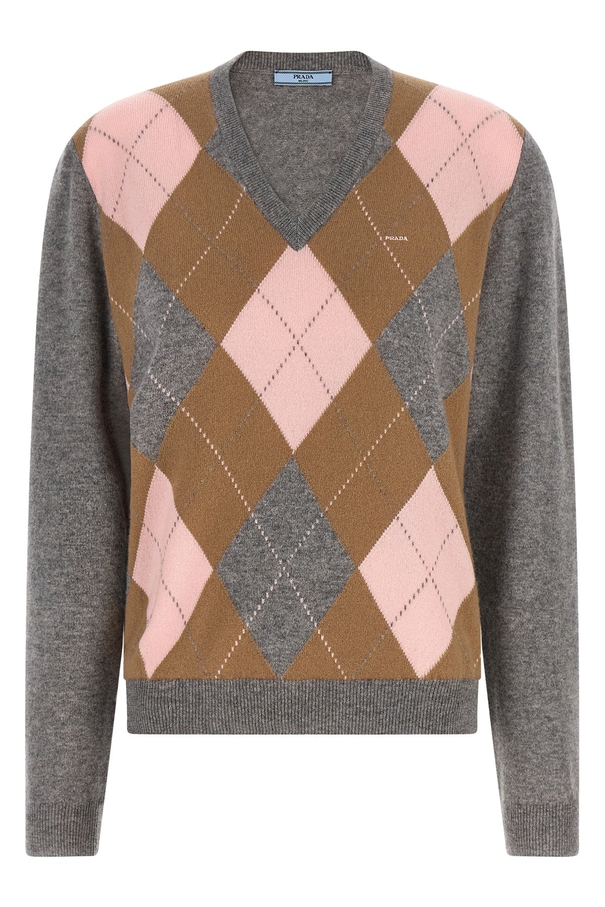 the prada sweater reinterprets the classic codes of knitwear through a pure cash