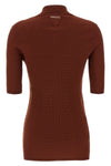 stretch cotton ribbed polo shirt