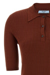 stretch cotton ribbed polo shirt