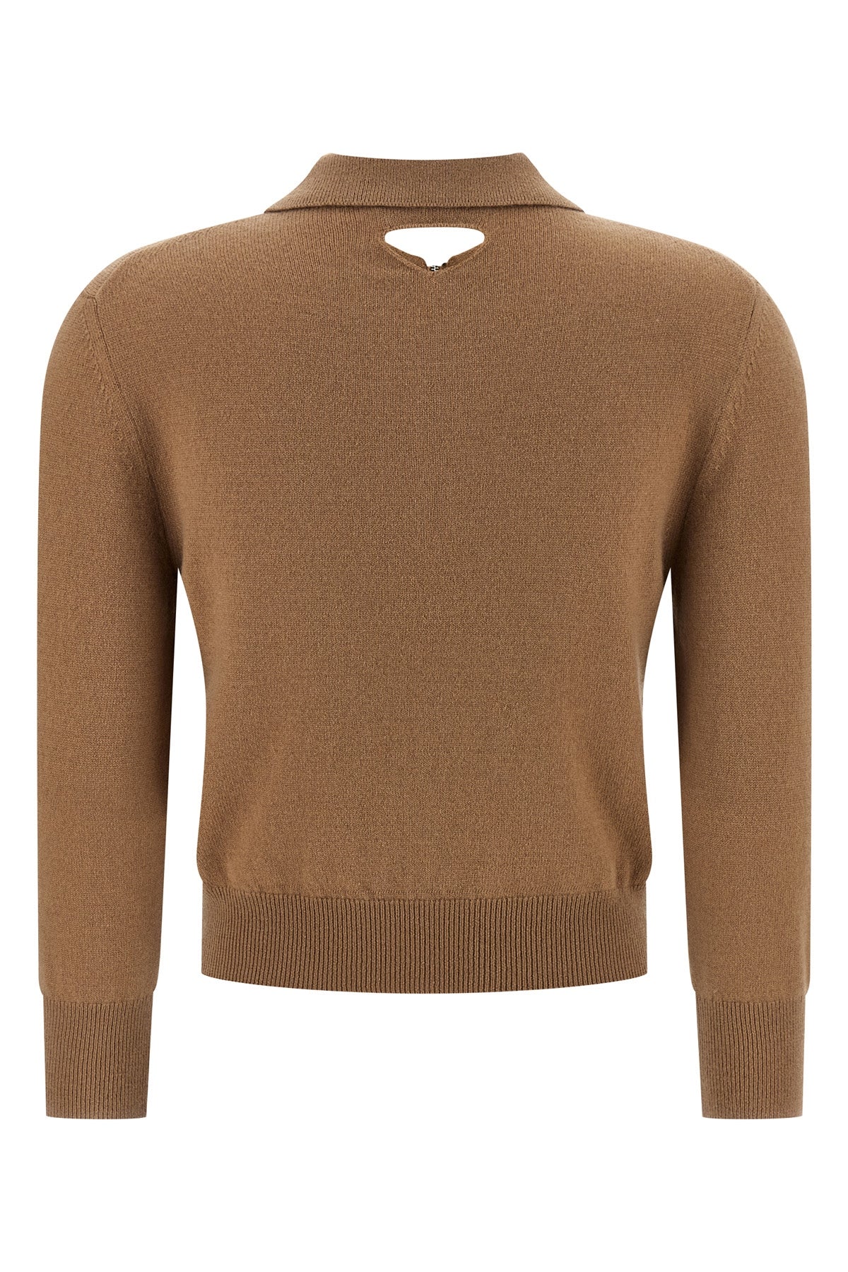 wool knit polo shirt