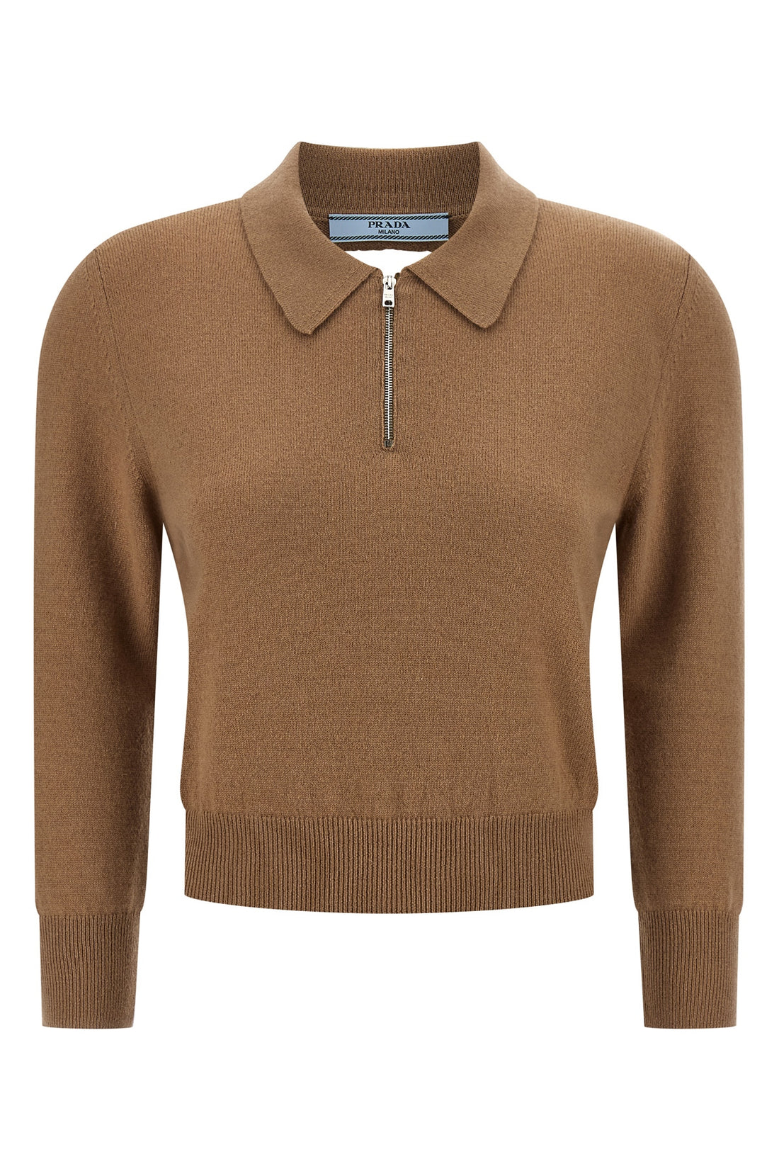PRADA 42 wool knit polo shirt