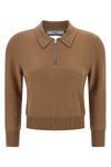 wool knit polo shirt