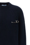 virgin wool and cashmere ribbed sweater