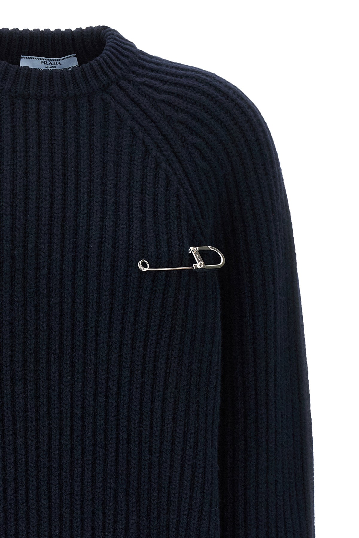 virgin wool and cashmere ribbed sweater