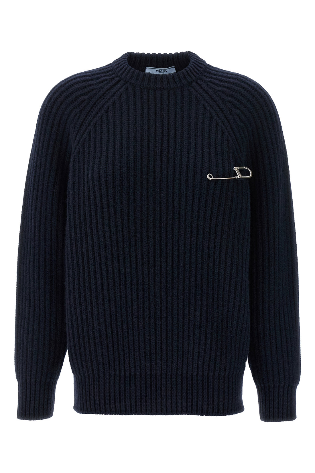 PRADA 38 virgin wool and cashmere ribbed sweater