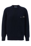 virgin wool and cashmere ribbed sweater