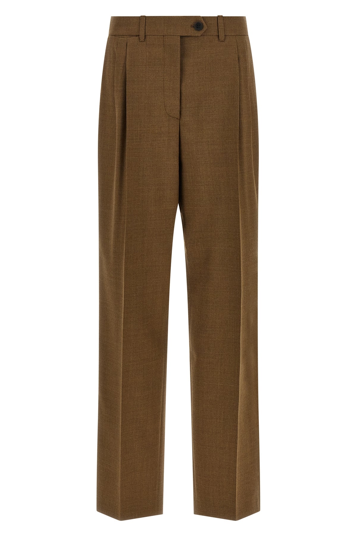 prada trousers in pure virgin wool are distinguished by impeccable tailoring and