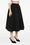 full cotton jacquard midi skirt