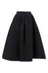full cotton jacquard midi skirt