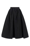 full cotton jacquard midi skirt