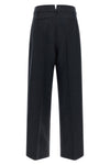 prada pants in virgin wool and mohair blend define a wide and structured silhoue