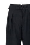 prada pants in virgin wool and mohair blend define a wide and structured silhoue