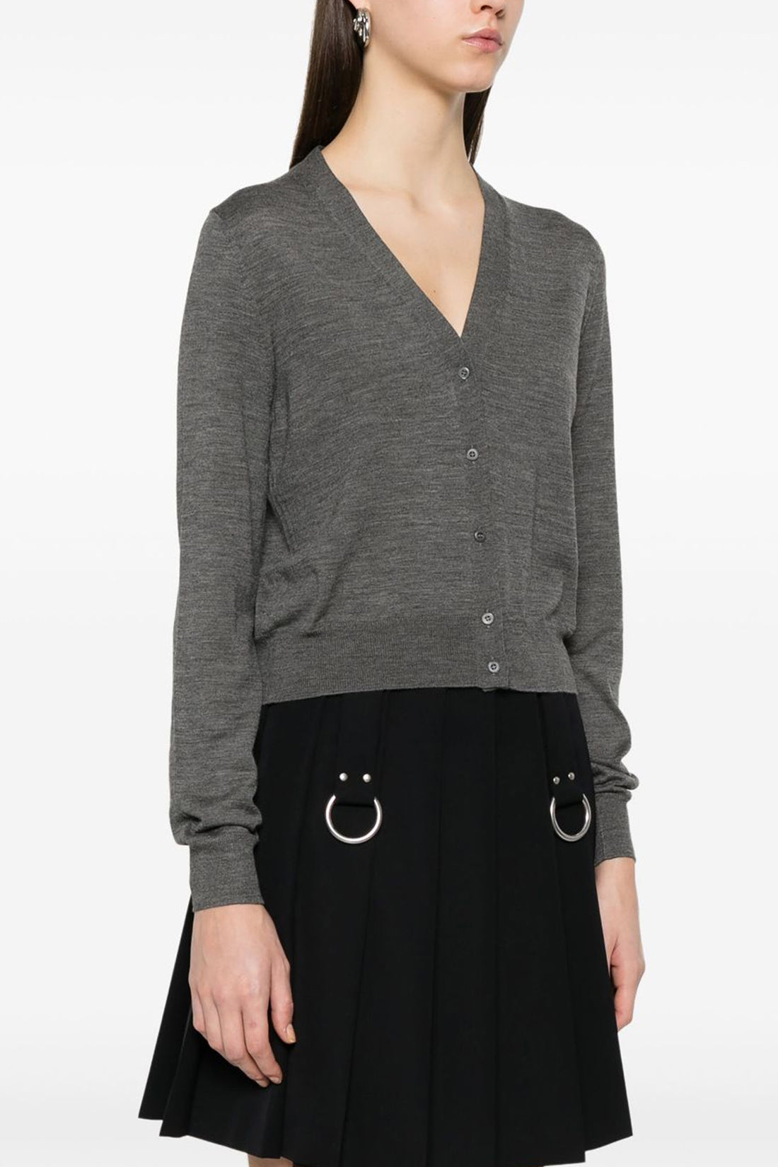 PRADA 42 virgin wool cardigan